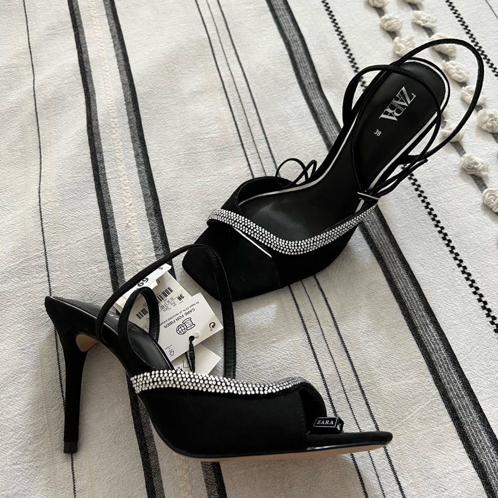 Zara Rhinestone Heels